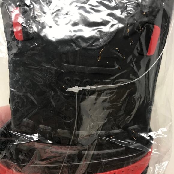 FSL Black Red Sandals/Slides Mens 10 - Picture 4 of 8